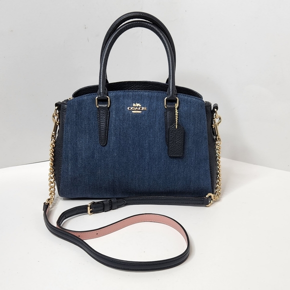 Coach Blue and Black Crossbody Bag - Picture 2 of 15